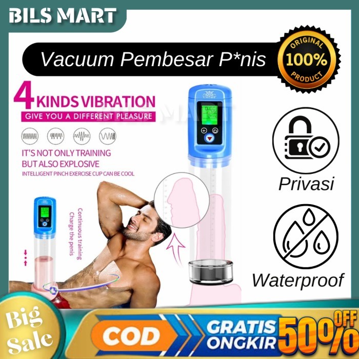 Vacuum Pembesar Vital Pria alat Vakum Pembesar Elektrik Automatis LCD