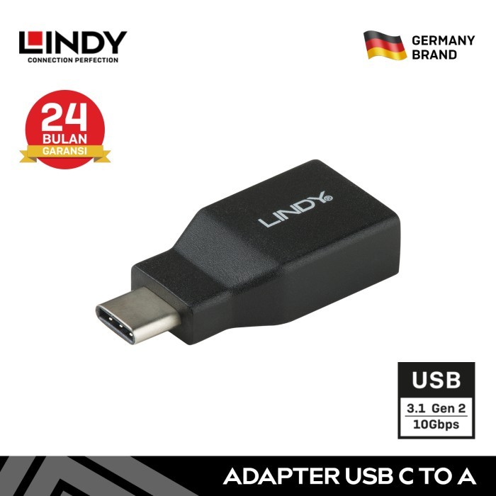 Adapter Type C LINDY USB 3.2 Gen2 10 Gbps OTG A to C