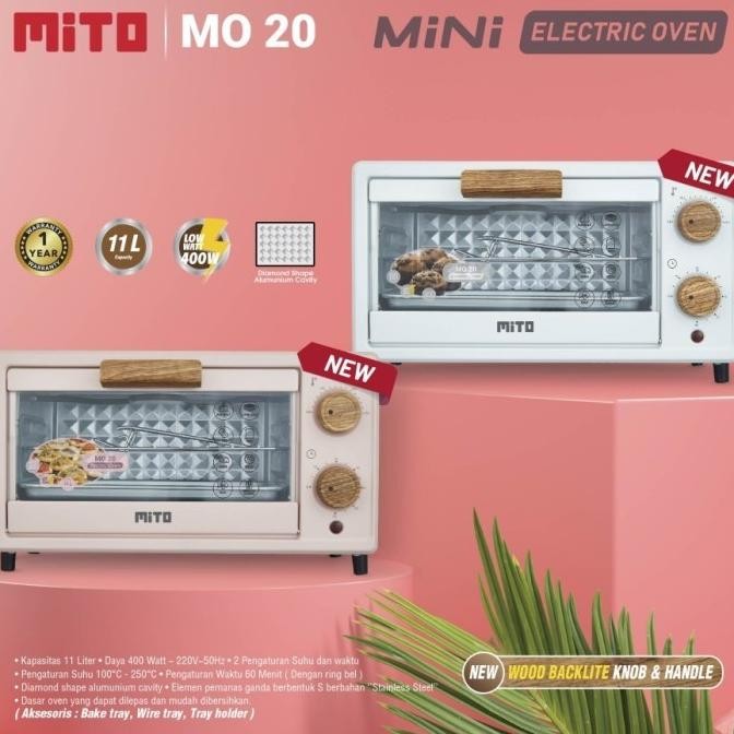 Oven Mito Mo 20 Pemanggang Listrik Low Watt Garansi Resmi