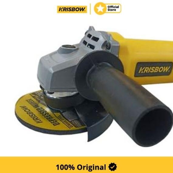 Krisbow Mesin Gerinda Tangan 600 watt 100Mm Irag43 Mesin Penghalus Perkakas Peralatan Bangunan Alat 