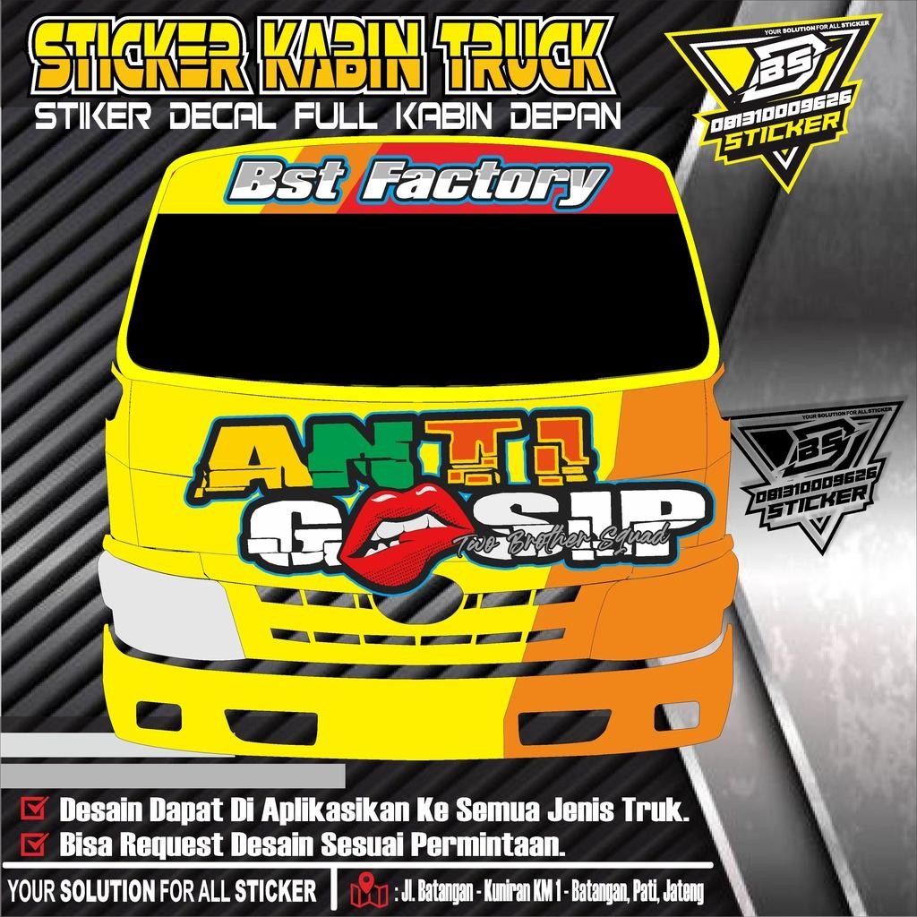 Stiker Decal Kabin Truk/Stiker Print Kabin Depan Truk Elf/Canter/Ragasa/Dyna