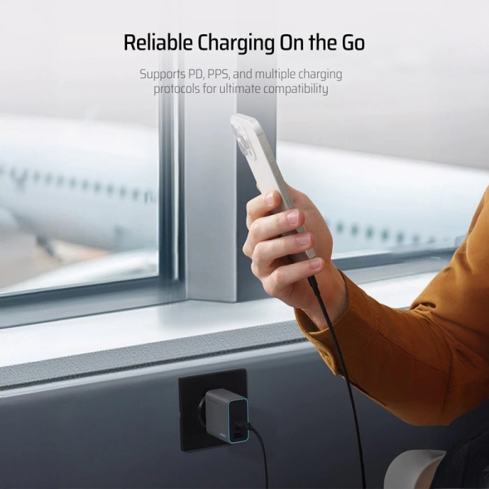 

SALE TERLARIS ZMI CUKTECH AD653C CHARGER ADAPTOR GAN3 65W PD QC 3PORT 2C1A USB TYPE C GAN 3 SUPER