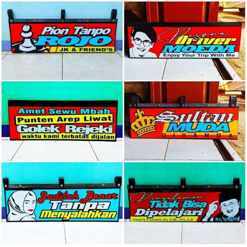 Cutting Stiker Kepet Truk / Stiker Kepet Bus / Stiker Kepet Pick Up / Truck Canter / Stiker Kepet El