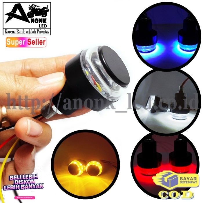 LAMPU JALU STANG MOTOR UNIVERSAL 2 WARNA SENJA-SEIN / LAMPU SEIN STANG