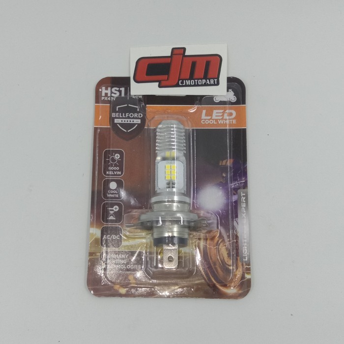 BOHLAM LAMPU DEPAN LED VIXION PUTIH HS1 12V 5/6W