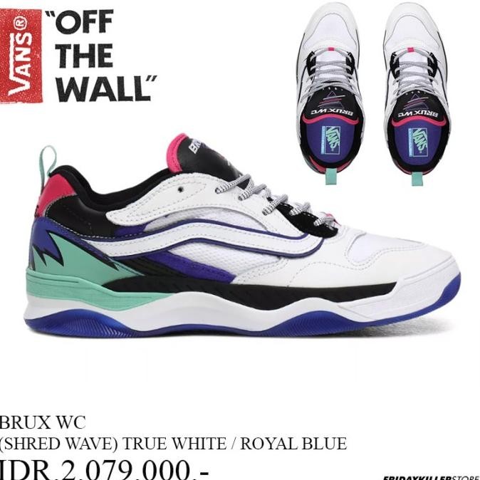 SEPATU VANS OFF THE WALL | BRUX WC TRUE WHT ROYAL BLUE