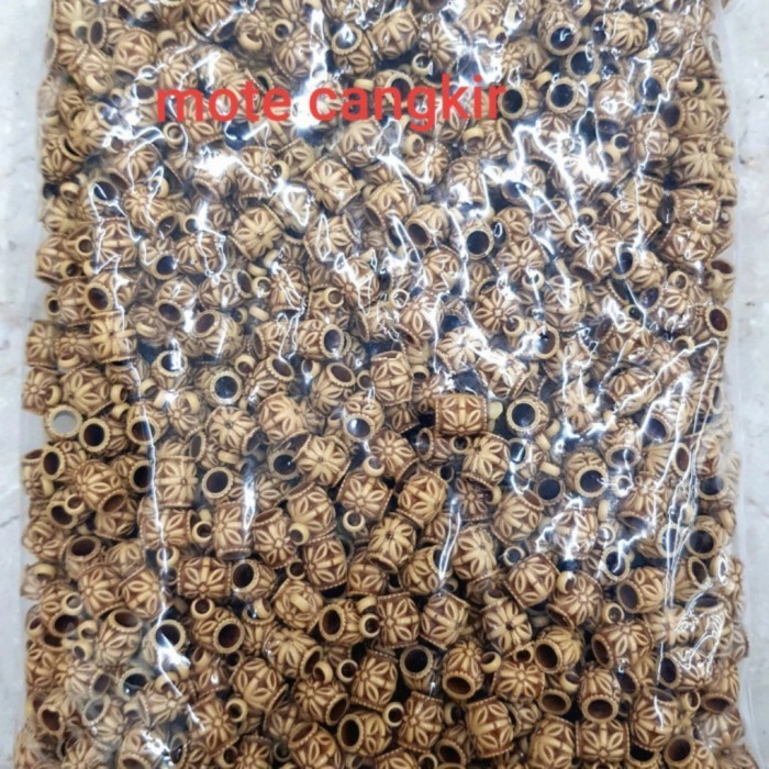 TERLARIS mote kayu corak cangkir 1pon