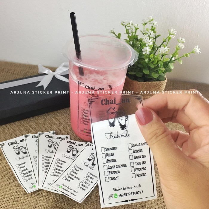 SPV 3 1-7 Arjuna Cetak Stiker Vinyl Kotak Label Makanan Print Sticker