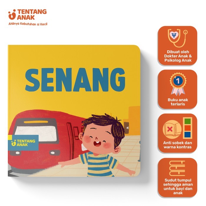 Tentang Anak - Boardbook Senang Buku Anak Bergambar (1-2 tahun)