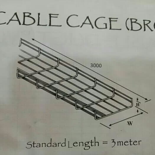 

cable cage tray Lebar 300x tinggi 500 panjang 3meter electro