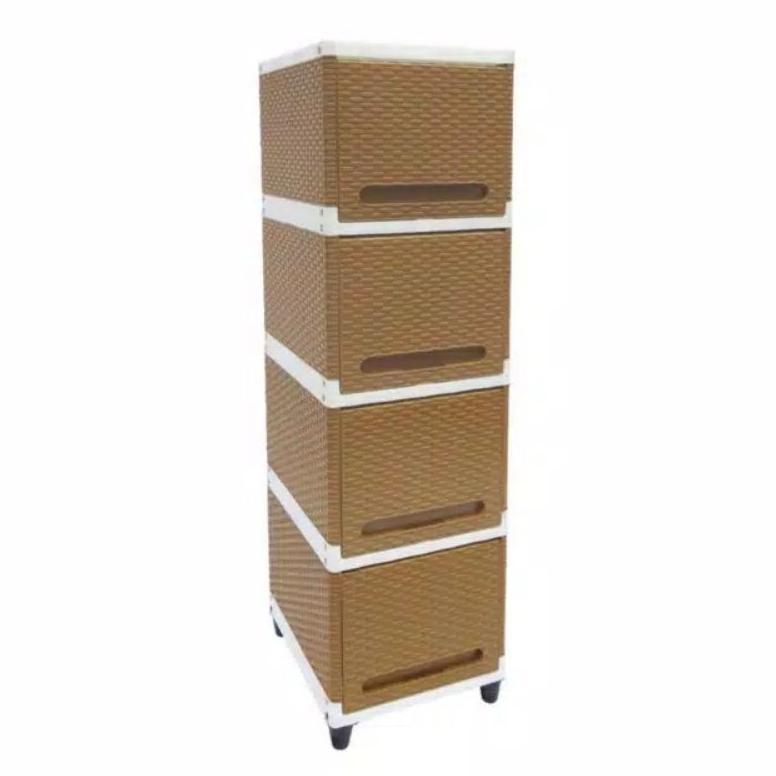 Club lemari plastik flip susun 4 (34x40x117cm)