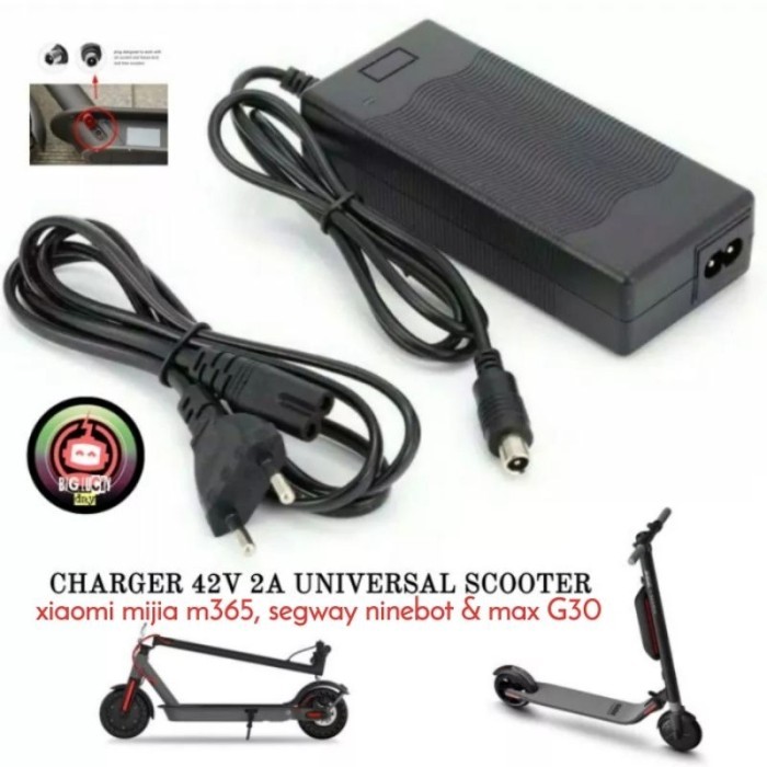 TERLARIS CHARGER 36V OUTPUT 42V 2A UNIVERSAL SCOOTER LISTRIK XIAOMI MIJIA M365