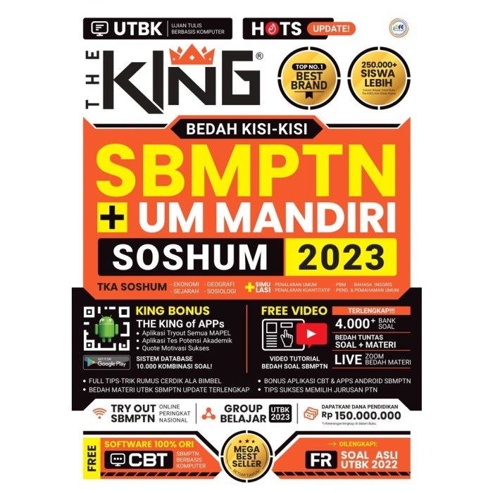 

BISA GOSEND BUKU BEST SELLER THE KING SBMPTN + UM MANDIRI SOSHUM 2022 - ..!