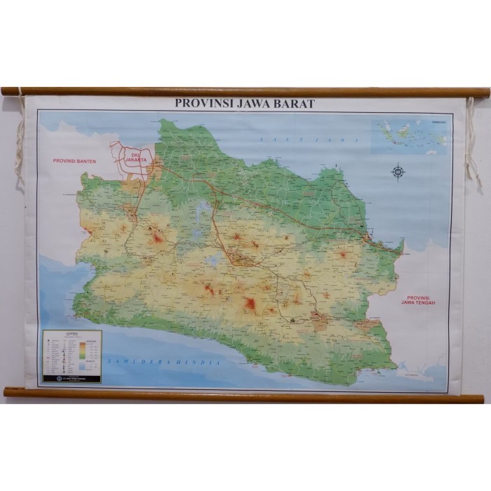 

PREMIUM Peta Provinsi Jawa Barat (peta Dinding)
