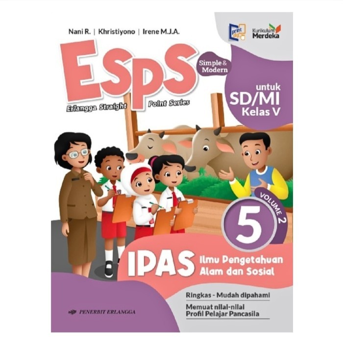 

PREMIUM Paket Buku Ipas Kelas 5 SD Volume 1 dan 2 Erlangga Kurikulum Merdeka