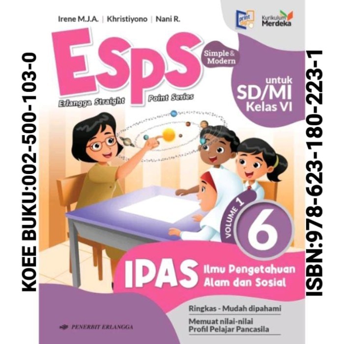 

BIG PROMO Buku ESPS IPAS Volume 1 Kelas 6 SD / MI Kurikulum Merdeka Erlangga