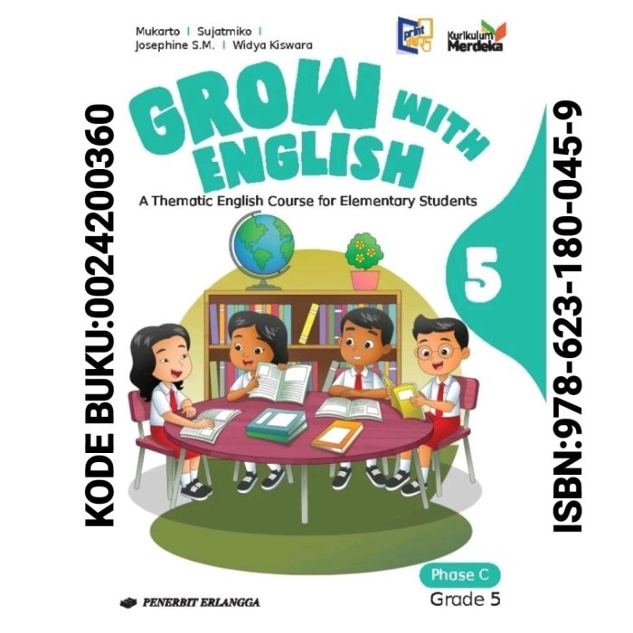 

PREMIUM Buku Grow With English Kelas 5 SD / MI Kurikulum Merdeka Erlangga