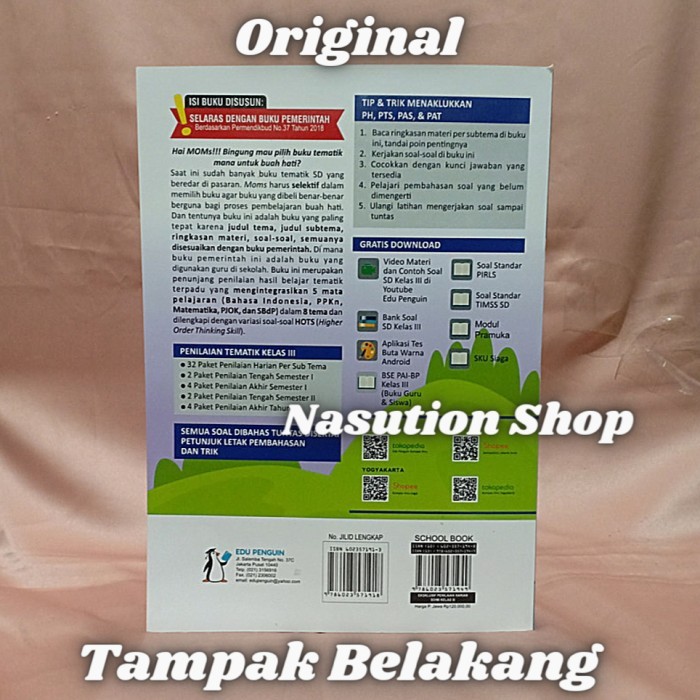 

HOT SALE Buku Soal Eksklusif Penilaian Harian Kelas 3 SD Edu Penguin