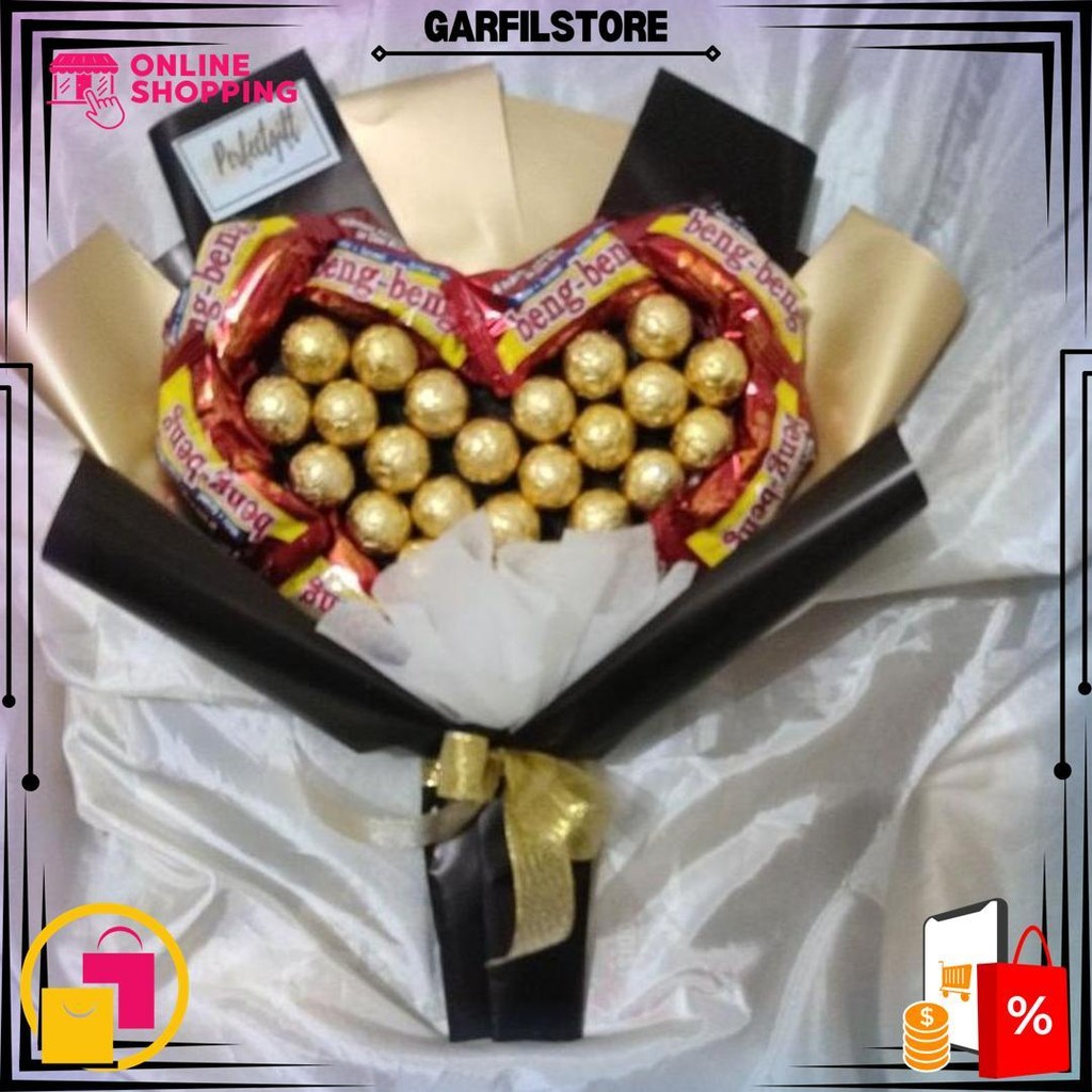 

Love Bouquet | Buket Coklat Love | Gift Valentine| Ulang Tahun D Promo Puncak
