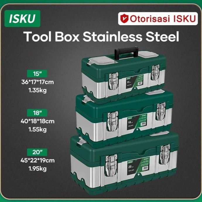 Isku Tool Box Besar 20 Inch Box Tahan Lama Toolbox Kotak Peralatan Perkakas/Kotak Perkakas 17Inch/Ko