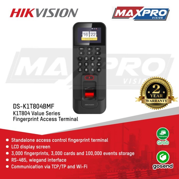 TERBARU! DS-K1T804BMF - HIKVISION FINGERPRINT ACCESS CONTROL