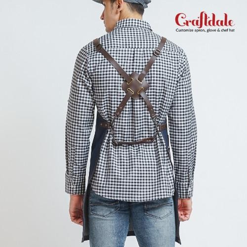 Apron Barista - Jeans (Synthetic Leather)