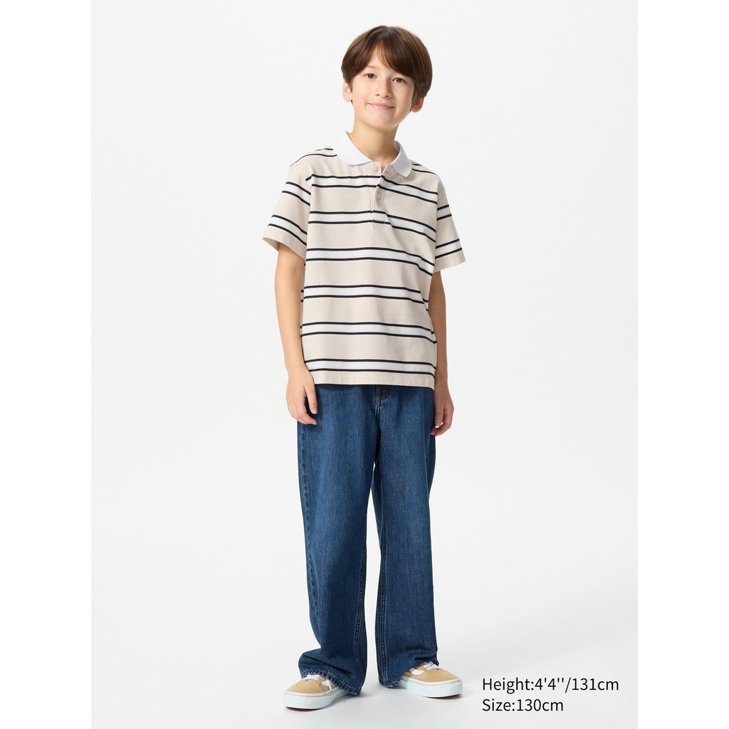 Uniqlo KIDS Kaos Polo Dry Pique | Garis