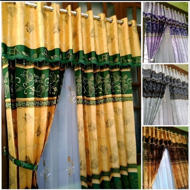 New Produk Gorden Prada Model Poni Pisah Korden Jodha Jendela Pintu Gorden Smokring Sxk