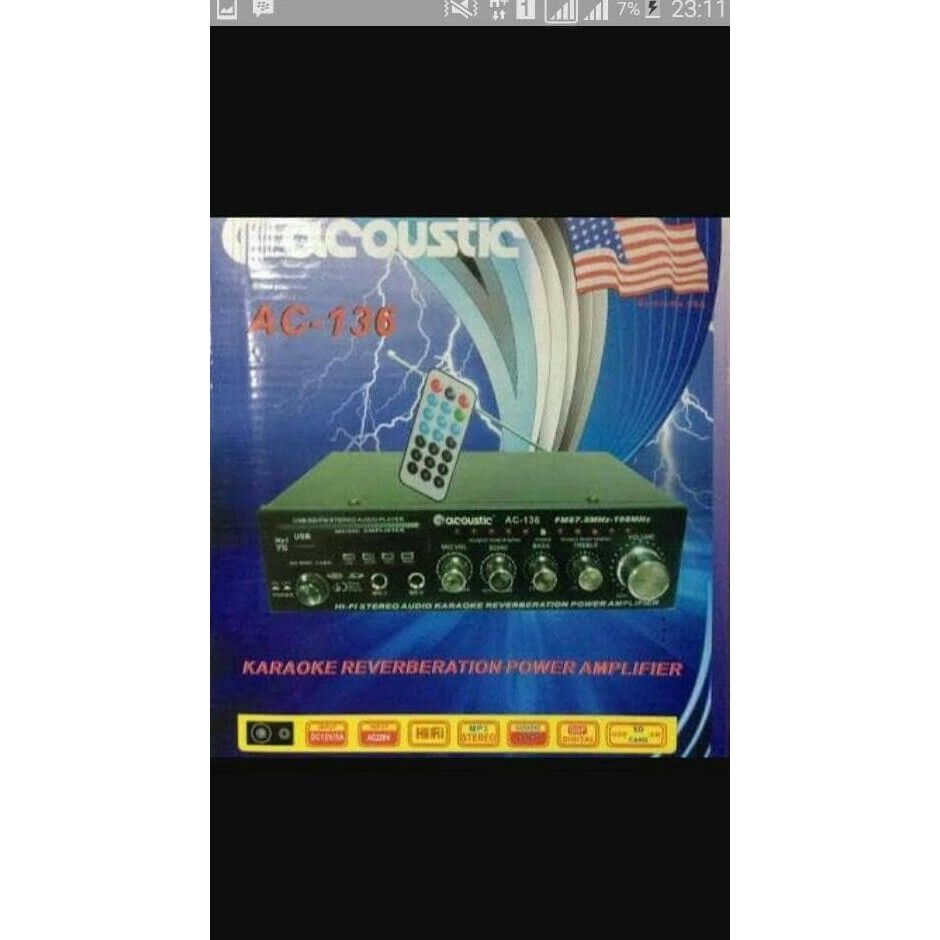 Sale Amplifier Acoustic Ac.136 Ac/Dc Usb,Radio,Karauke