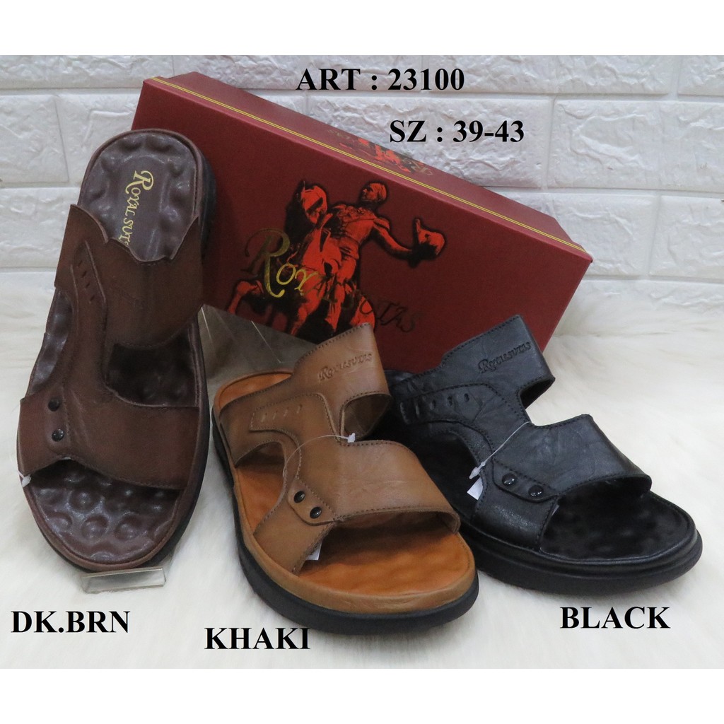 SANDAL PRIA KULIT MEREK ROYAL SUTAS ART 23100 PRICE RP 740.900 BRAND ORIGINAL