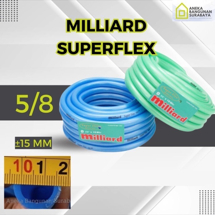 TERLENGKAP Selang air 5/8 Milliard SUPERFLEX