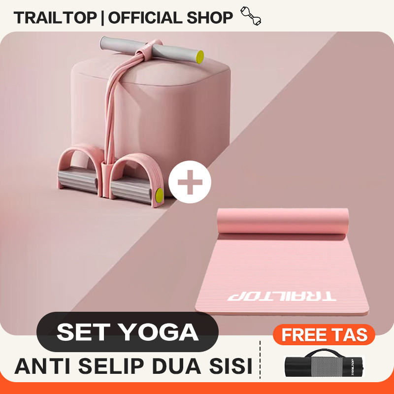 TrailTop Matras Olahraga Dan Tummy Trimer Fitnes Set Karpet Olahraga Workout Alat Olahraga Pengecil