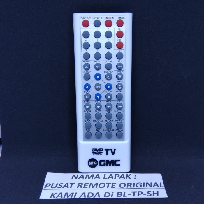 REMOTE REMOT DVD TV PORTABLE GMC ORIGINAL ASLI