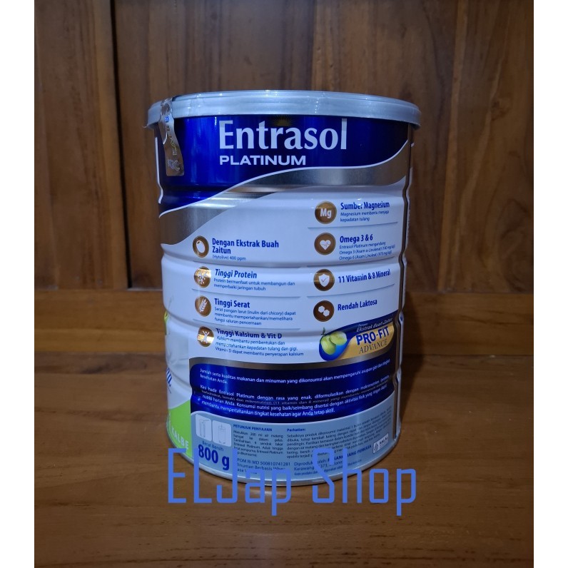 

Susu Entrasol Platinum / Senior Vanilla 800gr