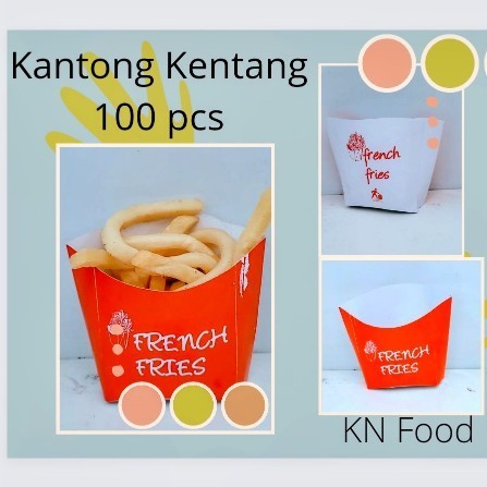 Box Kentang French Fries Besar 10 Pack / Dus French Fries Besar 500 P