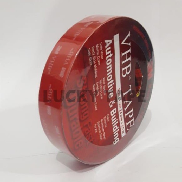 

1 BOX Double Tape 3M VHB / Perekat 12mm x 4.5m Merah Ori 1/2" INCH