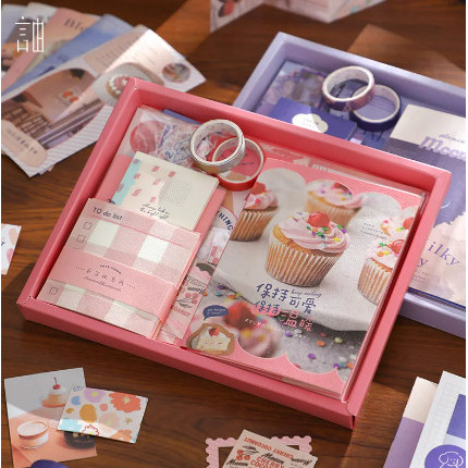 

Terlaris SCRAPBOOK SET JOURNAL KIT Lengkap Isi 155 Pcs Include Buku + Sticker + Memo + Washi Tape