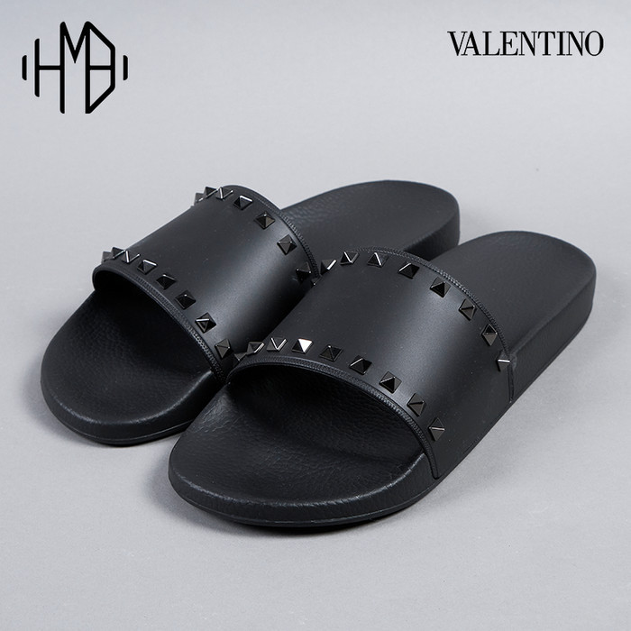 VLTN Rockstud Sandal Black