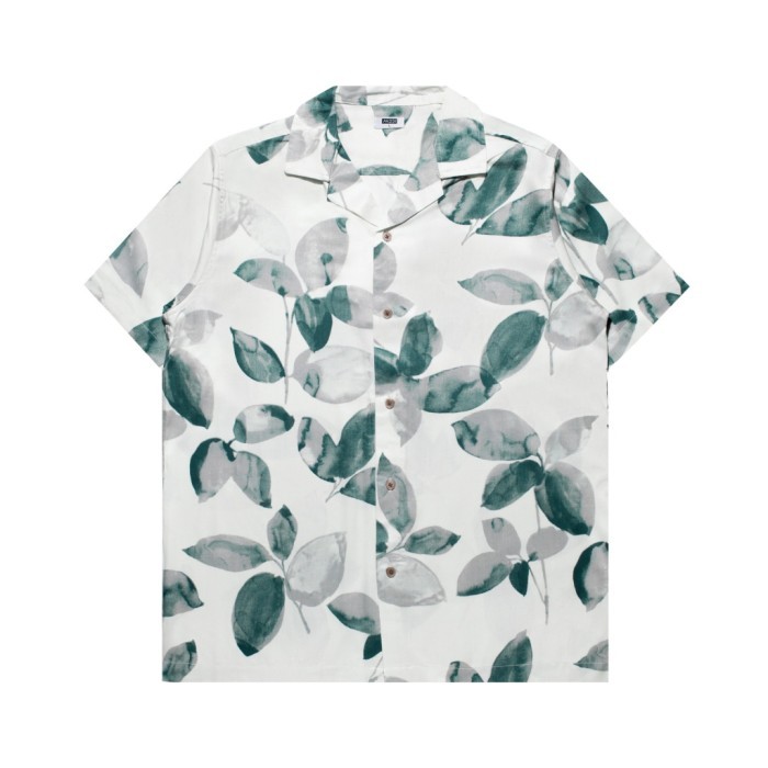 M231 Kemeja Pria Hawai Printing Hijau 3179B