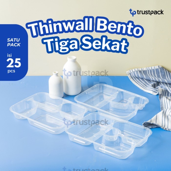 TERLARIS THINWALL BENTO SEKAT 3 STAR BINTANG / THINWALL BENTO SEKAT 4 / WADAH TEMPAT MAKANAN PLASTIK