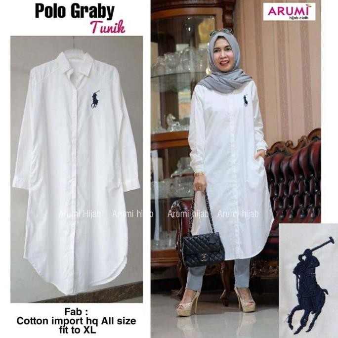 Grosir Long Tunik Muslim Kemeja Wanita Kemeja Putih Wanita Tunik Putih Polos