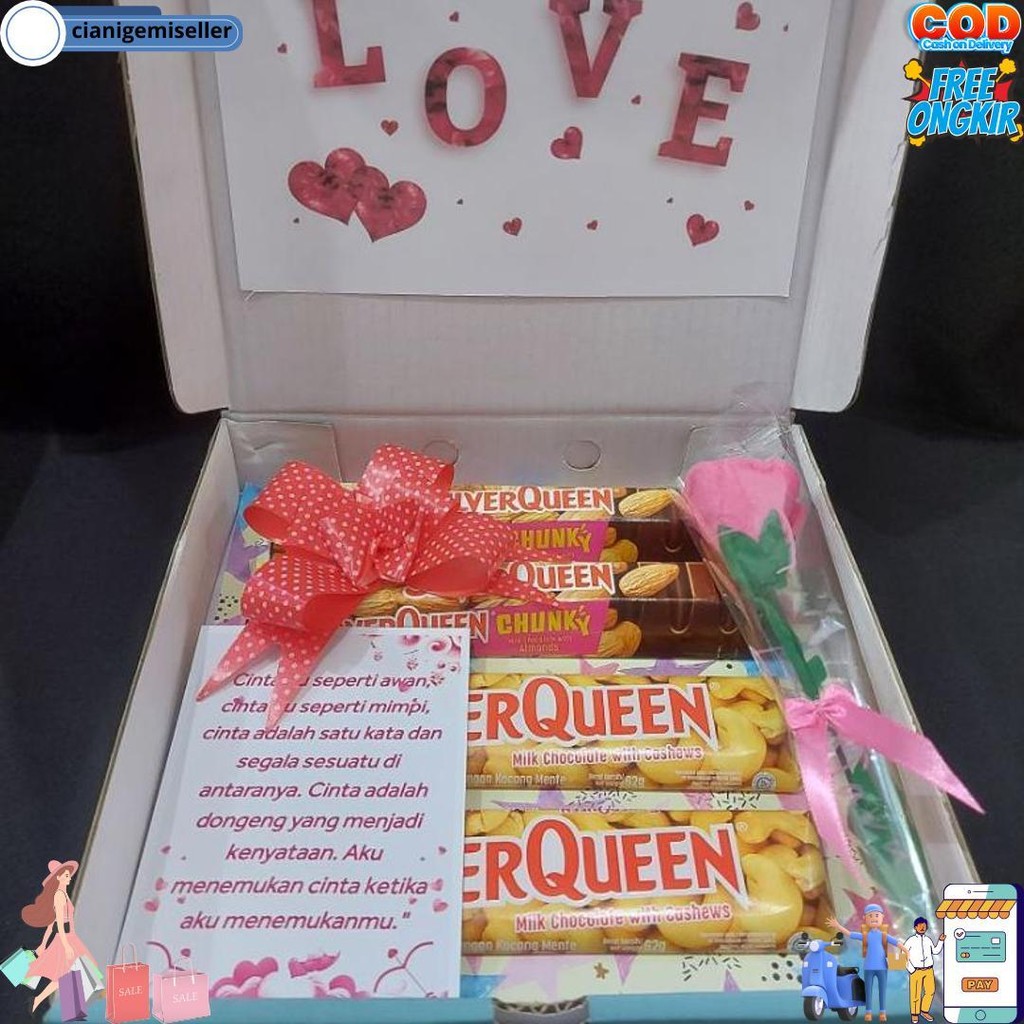 

Hampers Snack Kado Bingkisan Hadiah Parcel Coklat Valentine 5-7 D Termurah
