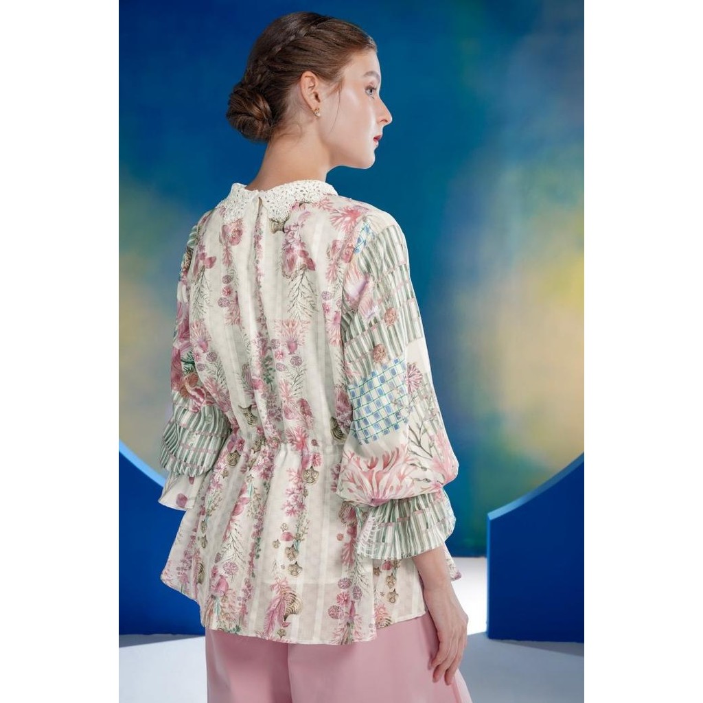 Murah Benang Jarum - Coral Dreams Blouse - Jellyfish