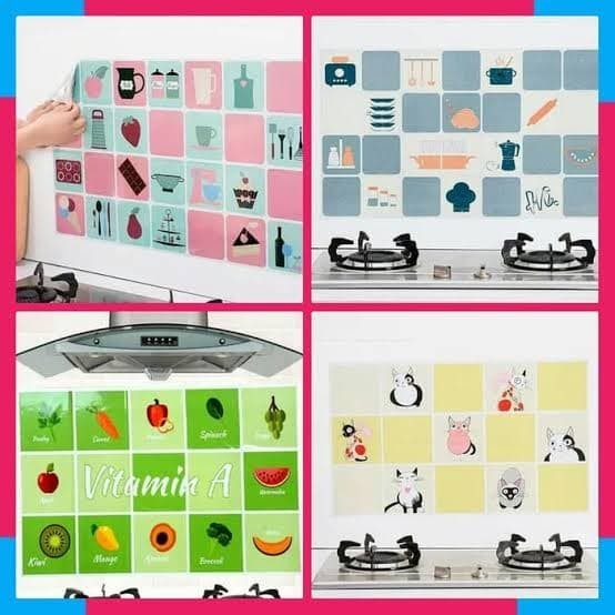 Wall Stiker Wallsticker Dinding Dapur Anti Minyak Anti Air Anti Panas