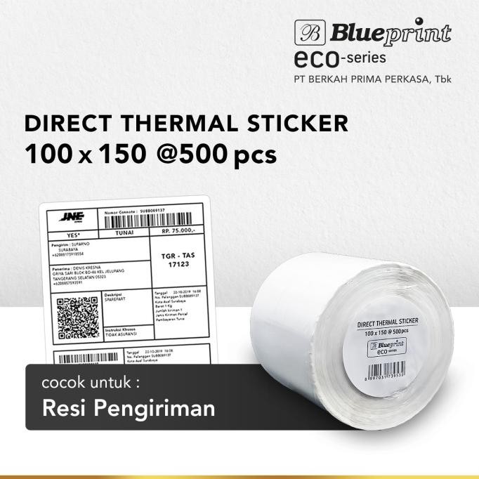 

Direct Thermal Sticker 100 x 150 , Label Resi BLUEPRINT ECO 100x150 mm