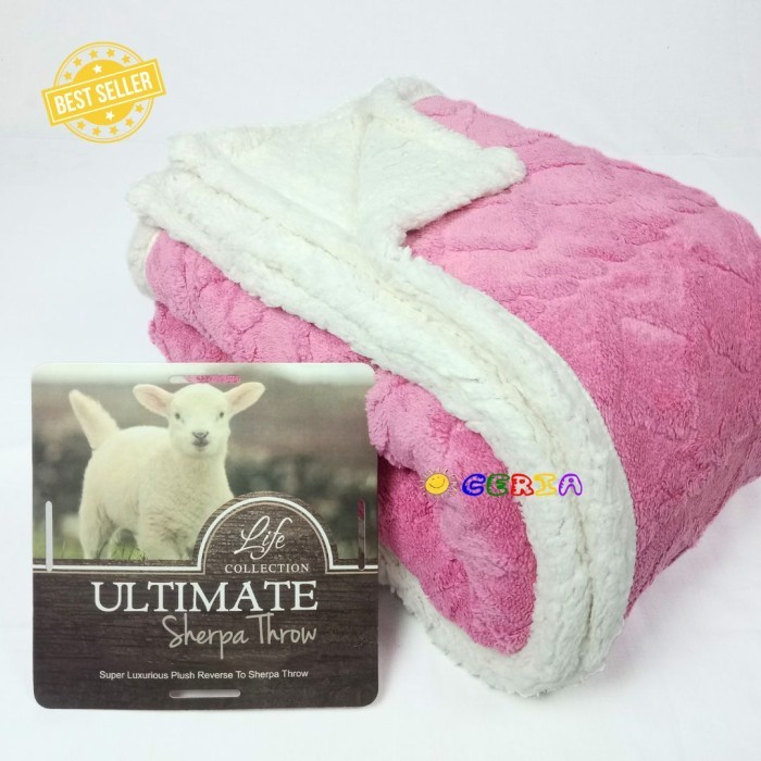 Selimut Bulu Lembut Ultimate Bulu Domba Tebal 2 Lapis 150X200 Cm