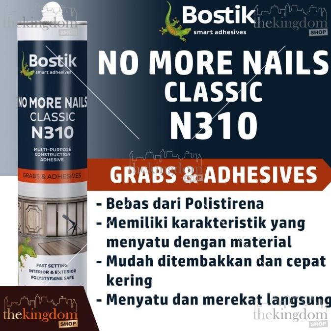 

Bostik N310 No More Nails Classic 280ml Adhesive Lem Perekat