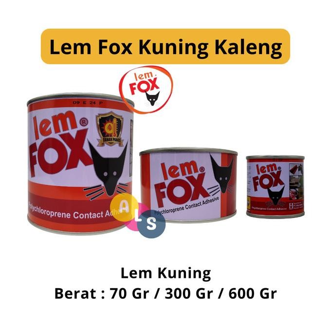 

Lem Fox Kaleng Kuning/ Lem Serbaguna 600 gram