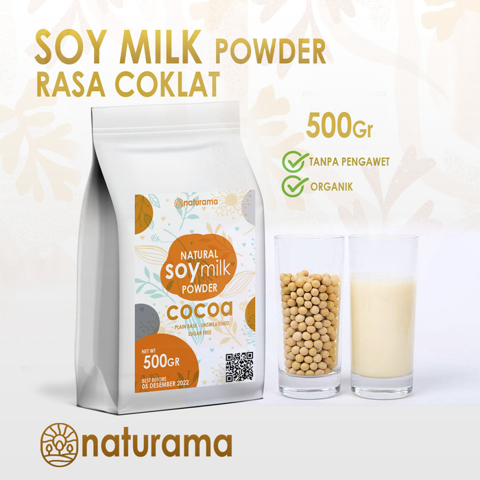 

Soymilk Powder 500 Gram Naturama Susu bubuk kedelai rasa coklat