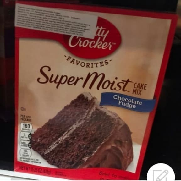 

BETTY CROKER SUPER MOIST CHOCOLATE FUDGE CAKE MIX TEPUNG INSTANT